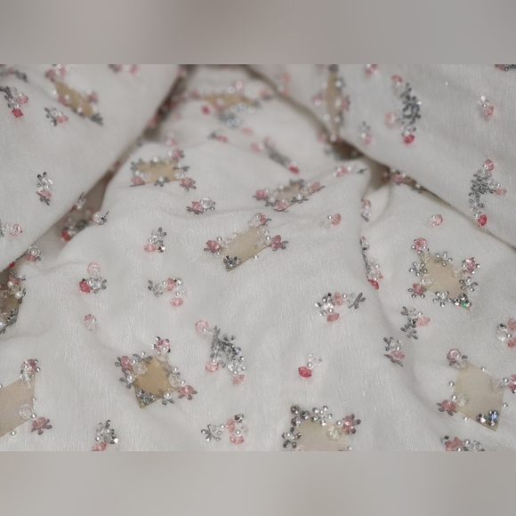 SPRING Easter MOSCHINO COUTURE Faux Fur Dress Marie Antoinette Embellished Beads - Picture 15 of 16